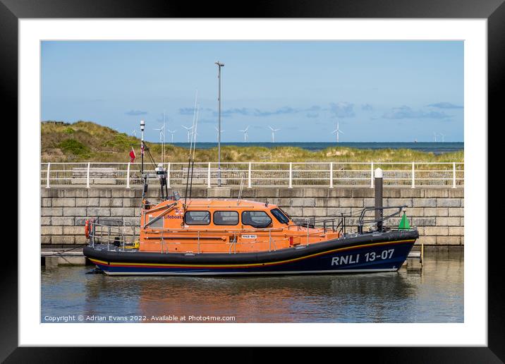Rhyl RNLI Shannon Class Lifeboat Framed Mounted Print by Adrian Evans