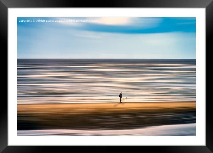 Best Friends at the Beach Framed Mounted Print by Adrian Evans