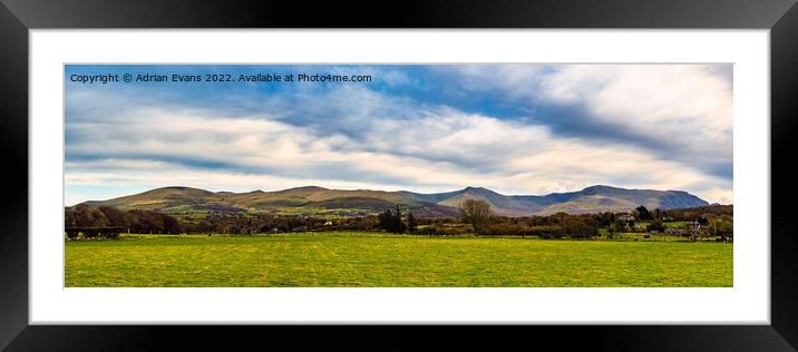 Carneddau Mountains Wales Framed Mounted Print by Adrian Evans