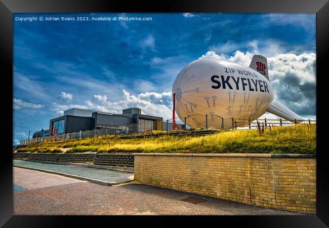 Zip World Skyflyer Wales Framed Print by Adrian Evans