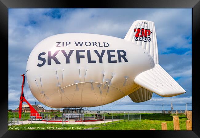Zip World Skyflyer Rhyl Framed Print by Adrian Evans