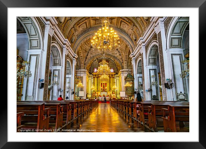 San Agustin Church Manila Philippines Framed Mounted Print by Adrian Evans