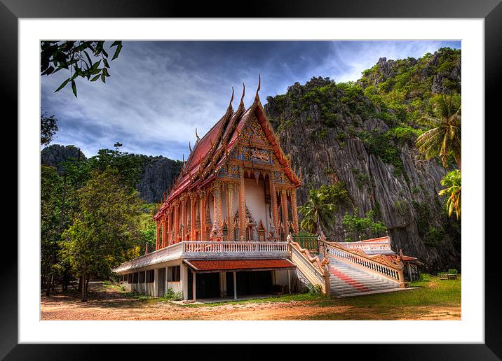 Thailand Temple Framed Mounted Print by Adrian Evans