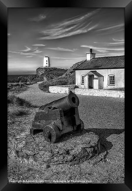 Llanddwyn Cannon Anglesey Framed Print by Adrian Evans