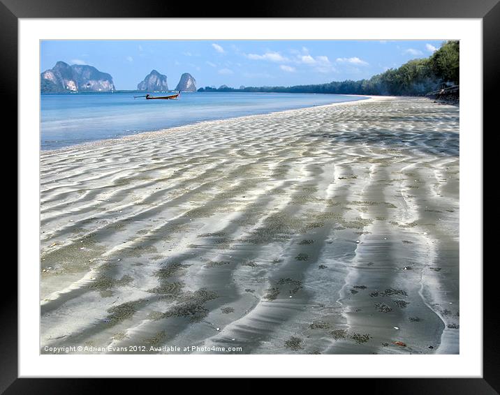 Trang Beach Framed Mounted Print by Adrian Evans