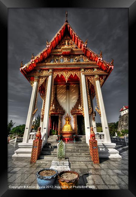ThaI Temple Framed Print by Adrian Evans