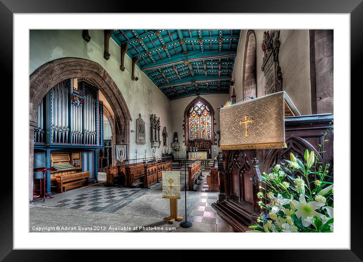 St Peters Church Framed Mounted Print by Adrian Evans