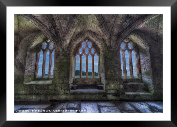 Abbey View Framed Mounted Print by Adrian Evans