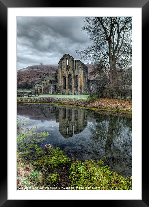 Abbey Reflection Llangollen Framed Mounted Print by Adrian Evans
