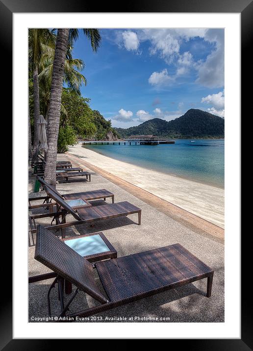 Pangkor Laut Island Framed Mounted Print by Adrian Evans
