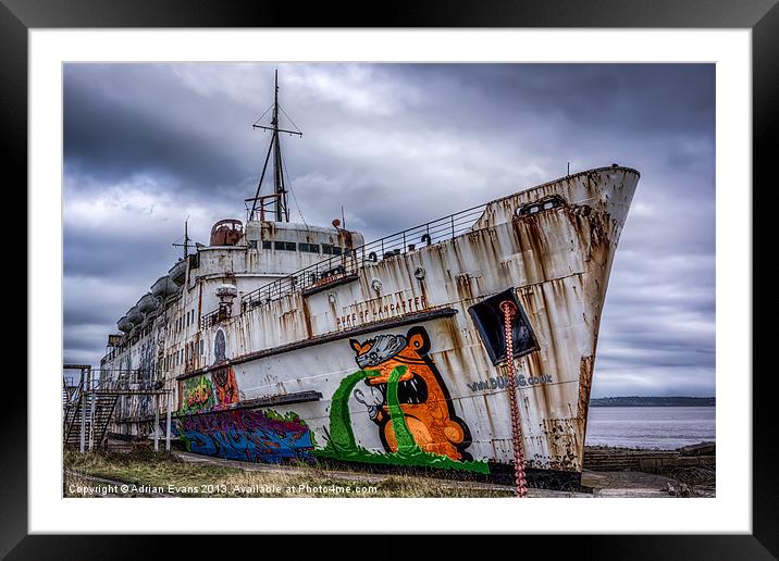 Fun Ship Framed Mounted Print by Adrian Evans