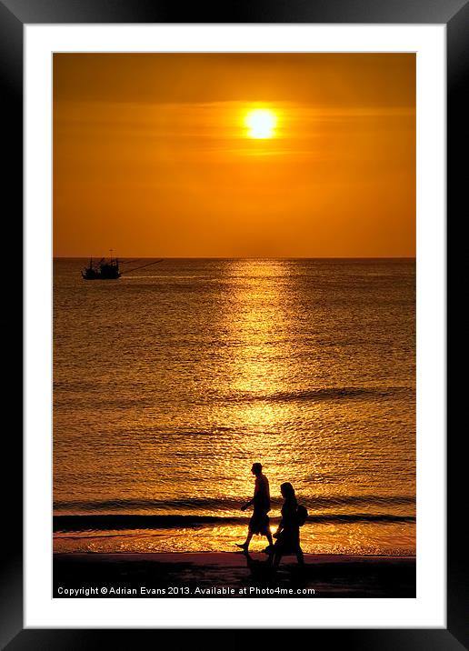Walk in Paradise Framed Mounted Print by Adrian Evans