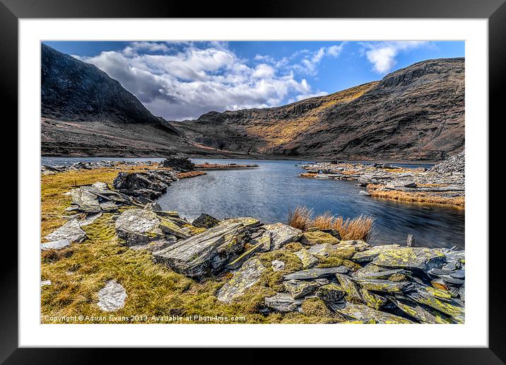 Slate Valley Framed Mounted Print by Adrian Evans