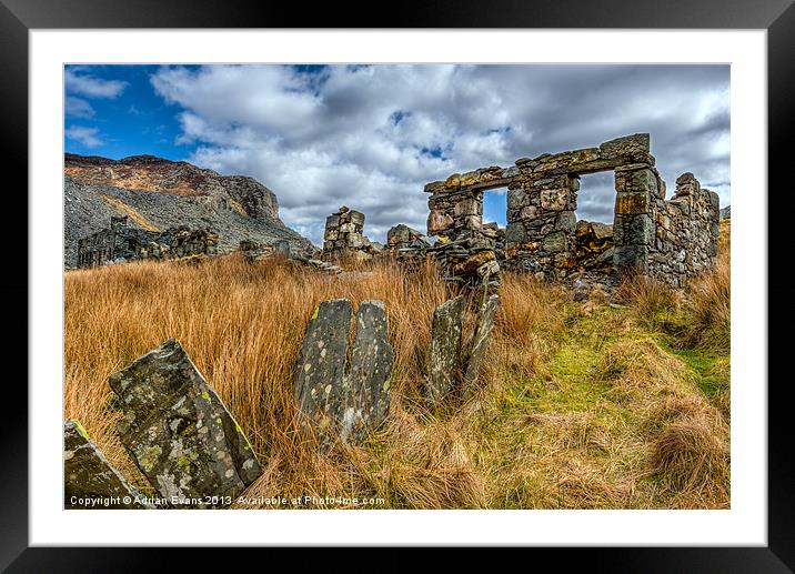 Quarry Ruins Framed Mounted Print by Adrian Evans