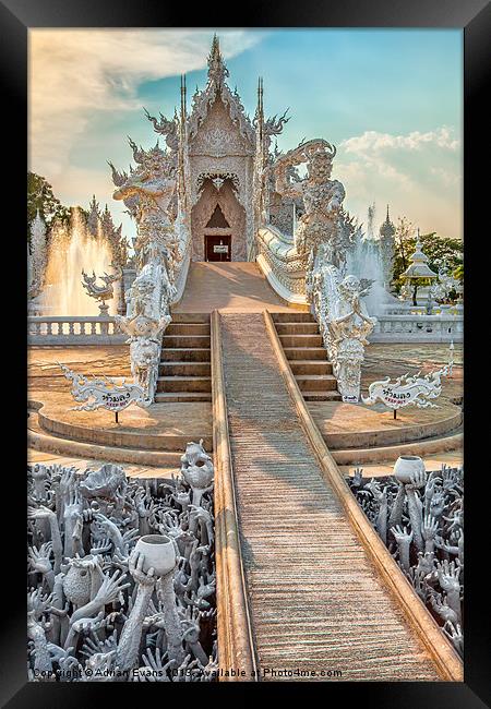 Rong Khun Temple Framed Print by Adrian Evans