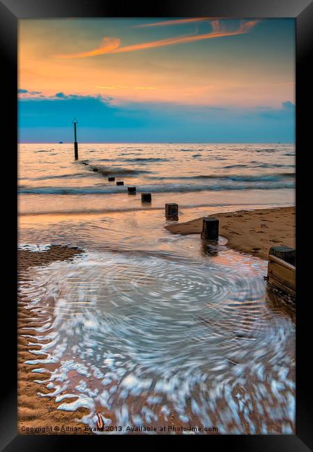 Pattern on the Beach Framed Print by Adrian Evans
