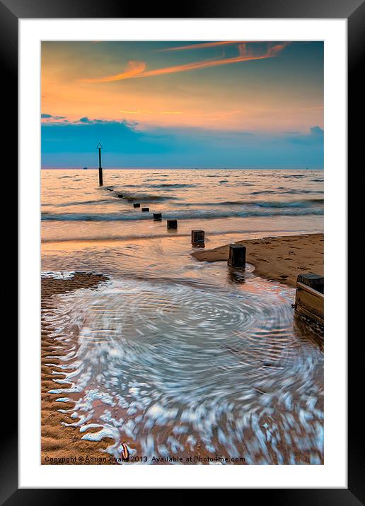 Pattern on the Beach Framed Mounted Print by Adrian Evans