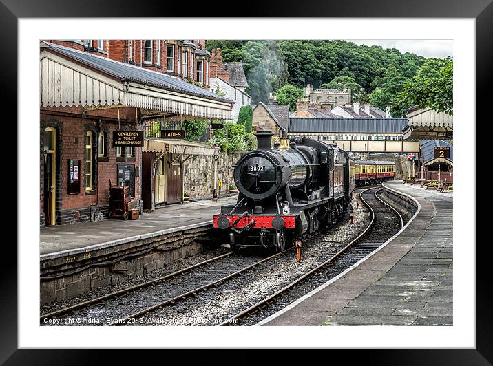 Steam Train Framed Mounted Print by Adrian Evans
