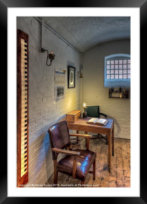 Victorian Jail Office Framed Mounted Print by Adrian Evans