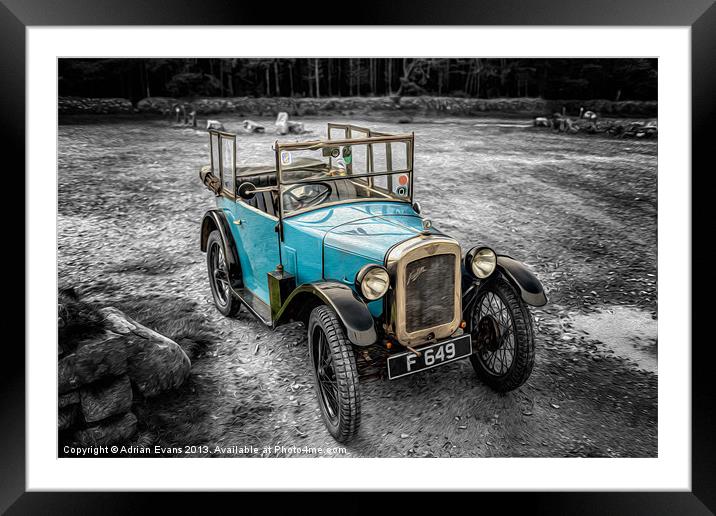 Austin 7 Classic Car  Framed Mounted Print by Adrian Evans