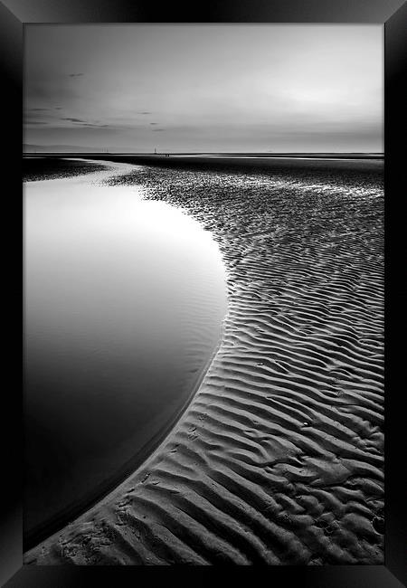 Black Beach Framed Print by Adrian Evans