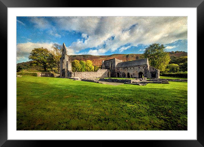 Valle Crucis Abbey Llangollen  Framed Mounted Print by Adrian Evans