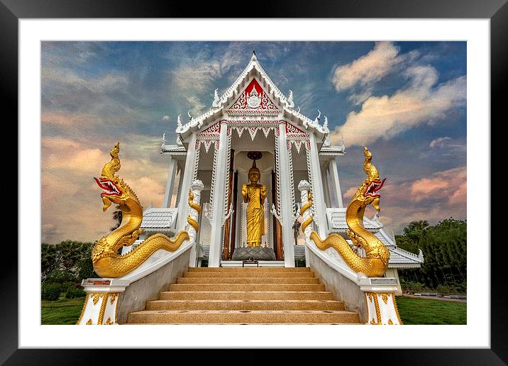 Pranburi Temple Thailand Framed Mounted Print by Adrian Evans