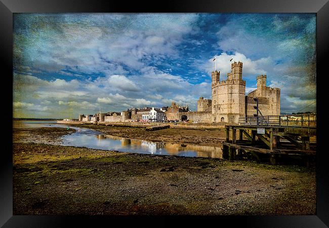 Caernarfon Castle Wales Framed Print by Adrian Evans