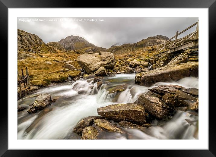 Winter Stream Framed Mounted Print by Adrian Evans