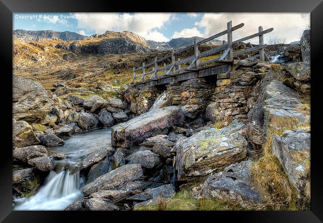 Foot Bridge Framed Print by Adrian Evans