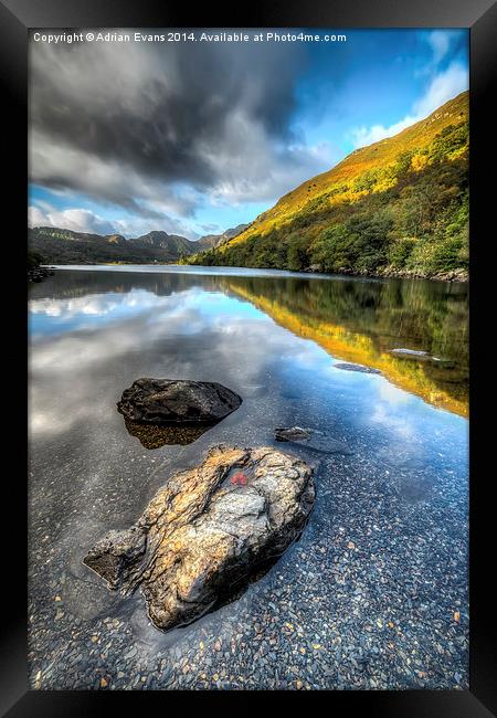 Autumn at Crafnant Lake Wales Framed Print by Adrian Evans