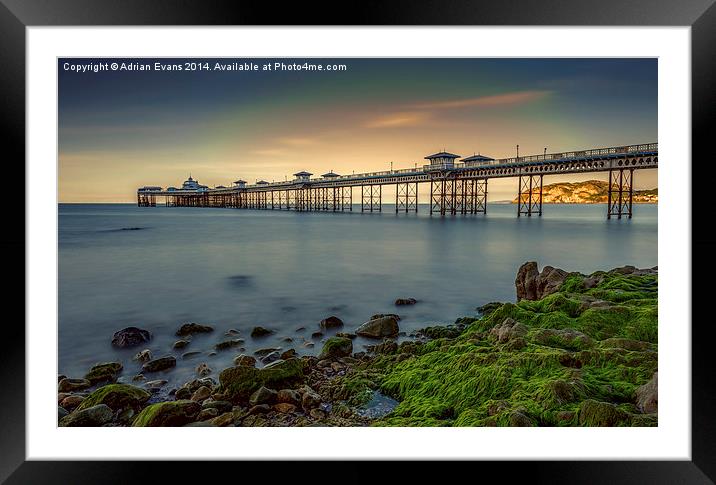Pier Seascape Framed Mounted Print by Adrian Evans