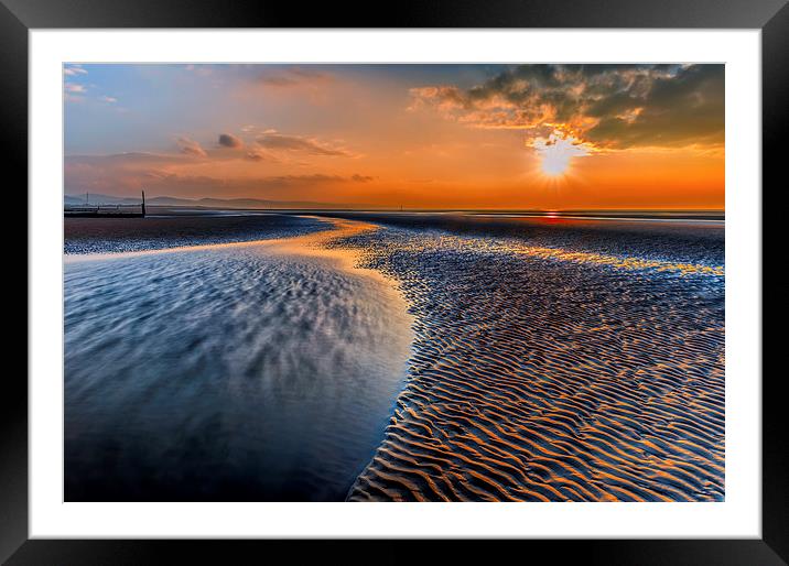 Seashore Sunset Framed Mounted Print by Adrian Evans
