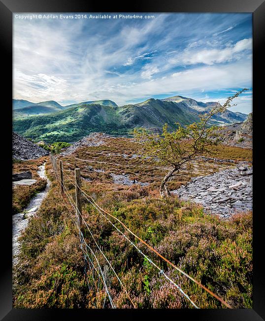 Dinorwic Slate Quarry Snowdonia  Framed Print by Adrian Evans