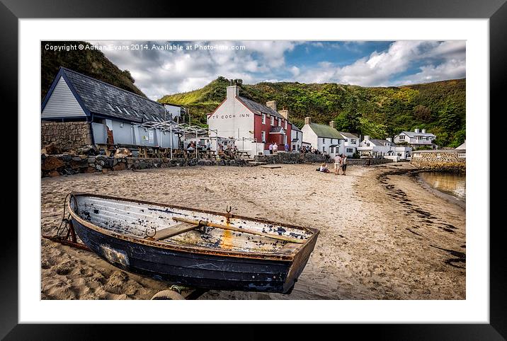 Ty Coch Inn Morfa Nefyn Lleyn Peninsular Framed Mounted Print by Adrian Evans