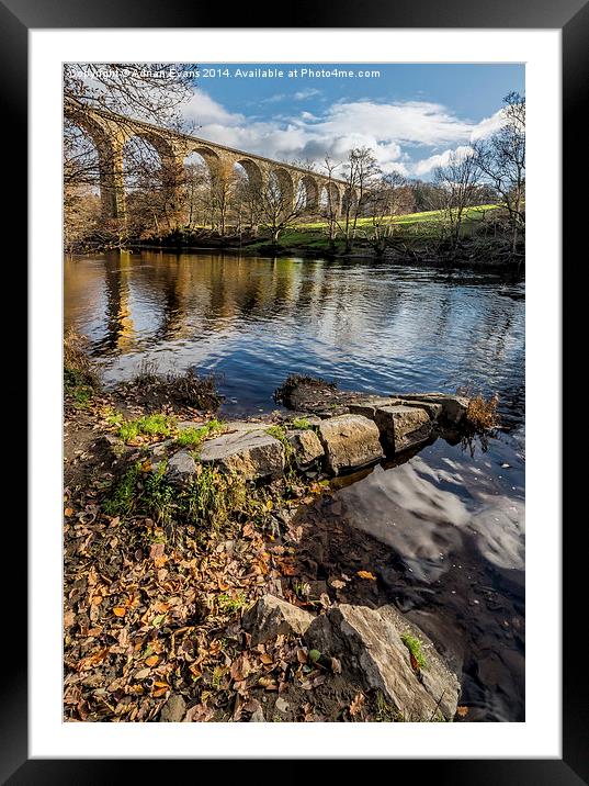 Railway Viaduct Framed Mounted Print by Adrian Evans