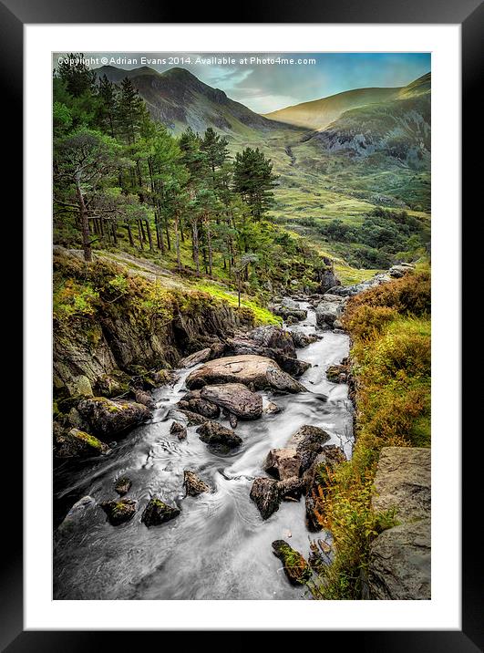 Autumn Creek Framed Mounted Print by Adrian Evans