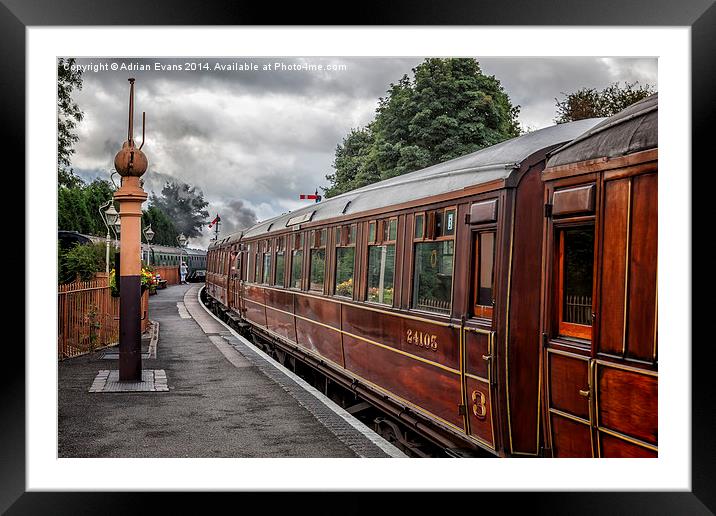 Vintage Railway Carriages Framed Mounted Print by Adrian Evans