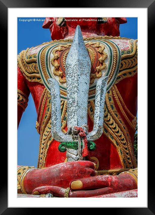 Buddha Sword Framed Mounted Print by Adrian Evans