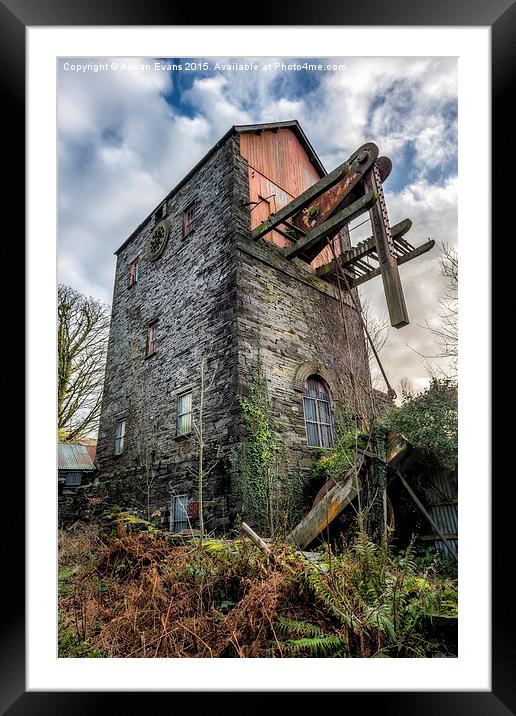 Pump House Framed Mounted Print by Adrian Evans