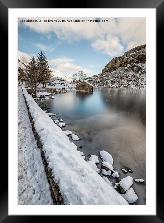 Snowcapped Framed Mounted Print by Adrian Evans