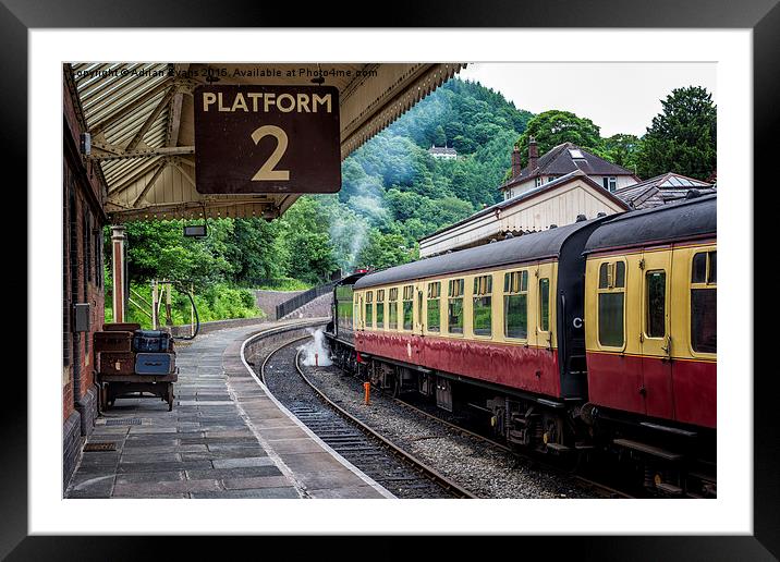 Llangollen Railway Station Framed Mounted Print by Adrian Evans