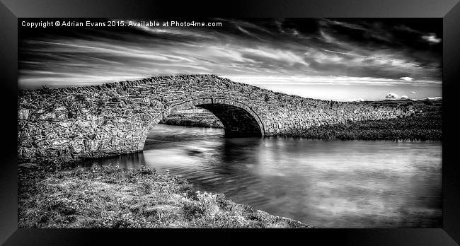 Aberffraw Bridge Anglesey Framed Print by Adrian Evans