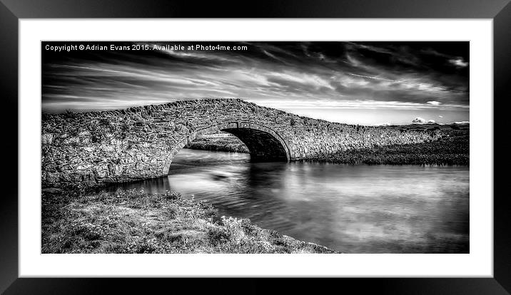 Aberffraw Bridge Anglesey Framed Mounted Print by Adrian Evans