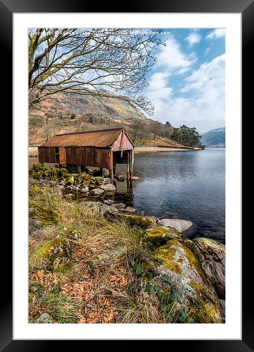 Llyn Gwynant Rusty Boathouse  Framed Mounted Print by Adrian Evans