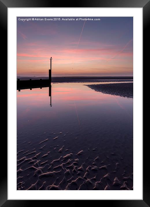 Spring Sunset Framed Mounted Print by Adrian Evans