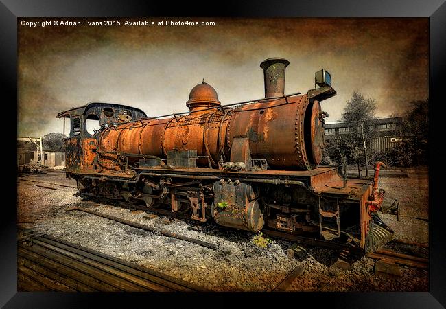 End of the Line Framed Print by Adrian Evans