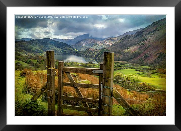 Valley Gate Nant Gwynant Wales Framed Mounted Print by Adrian Evans