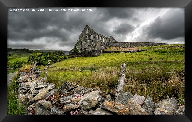 Ynys-y-Pandy Slate Mill Framed Print by Adrian Evans