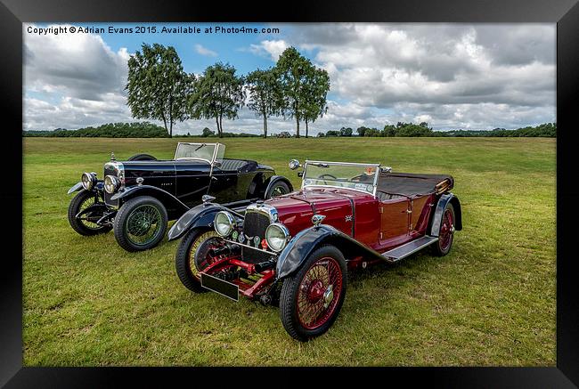 Classic cars Framed Print by Adrian Evans